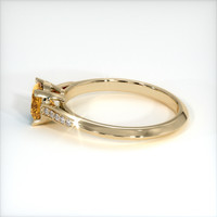 0.68 Ct. Orangish Yellow Sapphire Ring, 14K Yellow Gold 4