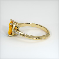 1.29 Ct. Yellowish Orange Sapphire Ring, 14K Yellow Gold 4