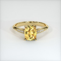 1.65 Ct. Yellow Sapphire Ring, 14K Yellow Gold 1