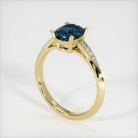 1.07 Ct. Blue Sapphire Ring, 18K Yellow Gold 2