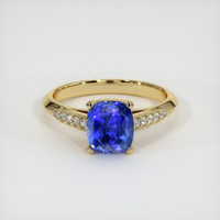 2.21 Ct. Blue Sapphire Ring, 18K Yellow Gold 1