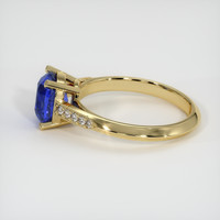 2.21 Ct. Blue Sapphire Ring, 18K Yellow Gold 4