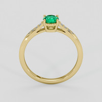 0.45 Ct. Emerald Ring, 18K Yellow Gold 3