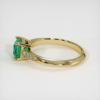 1.09 Ct. Emerald Ring, 18K Yellow Gold 4