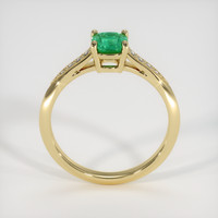 0.55 Ct. Emerald Ring, 18K Yellow Gold 3