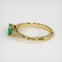 0.55 Ct. Emerald Ring, 18K Yellow Gold 4