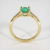 0.73 Ct. Emerald Ring, 18K Yellow Gold 3
