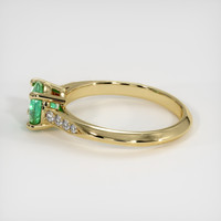 0.73 Ct. Emerald Ring, 18K Yellow Gold 4