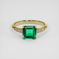 1.41 Ct. Emerald Ring, 18K Yellow Gold 1