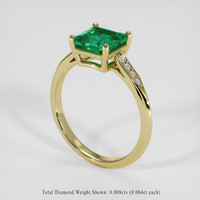 1.41 Ct. Emerald Ring, 18K Yellow Gold 2