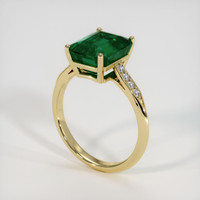 3.59 Ct. Emerald Ring, 18K Yellow Gold 2