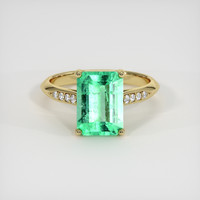 1.97 Ct. Emerald Ring, 18K Yellow Gold 1