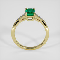 1.10 Ct. Emerald Ring, 18K Yellow Gold 3