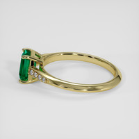 1.10 Ct. Emerald Ring, 18K Yellow Gold 4