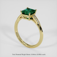 1.25 Ct. Emerald Ring, 18K Yellow Gold 2