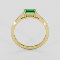 0.27 Ct. Emerald Ring, 18K Yellow Gold 3