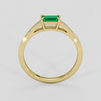 0.29 Ct. Emerald Ring, 18K Yellow Gold 3