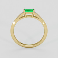 0.20 Ct. Emerald Ring, 18K Yellow Gold 3