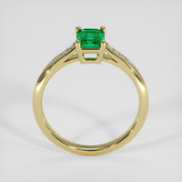 0.91 Ct. Emerald Ring, 18K Yellow Gold 3