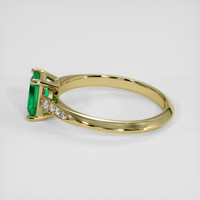 0.91 Ct. Emerald Ring, 18K Yellow Gold 4