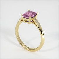 1.73 Ct. Pink Sapphire Ring, 18K Yellow Gold 2