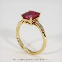 2.10 Ct. Ruby Ring, 18K Yellow Gold 2