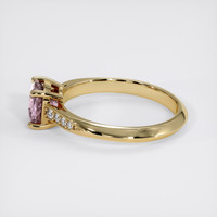 1.34 Ct. Pink Sapphire Ring, 18K Yellow Gold 4
