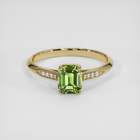1.19 Ct. Green Sapphire Ring, 18K Yellow Gold 1