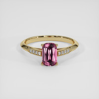 1.33 Ct. Pink Sapphire Ring, 18K Yellow Gold 1