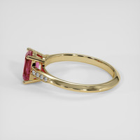 1.33 Ct. Pink Sapphire Ring, 18K Yellow Gold 4