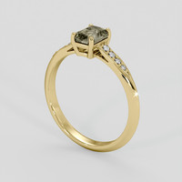 1.30 Ct. Color Change Sapphire Ring, 18K Yellow Gold 2