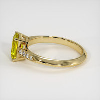 1.62 Ct. Greenish Yellow Sapphire Ring, 18K Yellow Gold 4