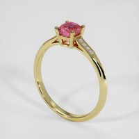 1.09 Ct. Bi Color Sapphire Ring, 18K Yellow Gold 2