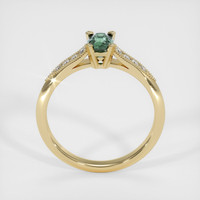 0.65 Ct. Green Sapphire Ring, 18K Yellow Gold 3
