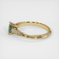 0.65 Ct. Green Sapphire Ring, 18K Yellow Gold 4