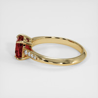 2.01 Ct. Reddish Orange Sapphire Ring, 18K Yellow Gold 4