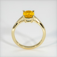 1.29 Ct. Yellowish Orange Sapphire Ring, 18K Yellow Gold 3