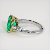 2.81 Ct. Emerald Ring, 18K Yellow & White 4