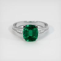 2.44 Ct. Emerald Ring, Platinum 950 1