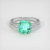 2.04 Ct. Emerald Ring, Platinum 950 1