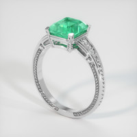 2.04 Ct. Emerald Ring, Platinum 950 2