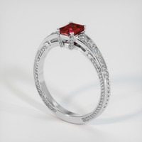 0.63 Ct. Ruby Ring, Platinum 950 2