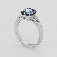 3.15 Ct. Blue Sapphire Ring, Platinum 950 2