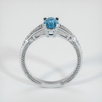 0.78 Ct. Greenish Blue Sapphire Ring, Platinum 950 3