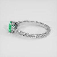 0.73 Ct. Emerald Ring, Silver 4
