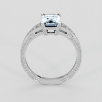 1.28 Ct. Blue Aquamarine Ring, Silver 3