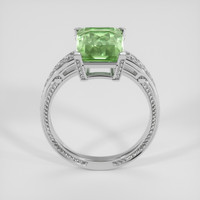 3.62 Ct. Green Prasiolite Ring, Silver 3