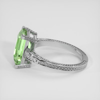 3.62 Ct. Green Prasiolite Ring, Silver 4