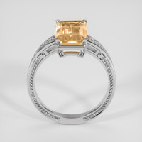 2.86 Ct. Yellowish Orange Precious Topaz Ring, 10K White Gold 3
