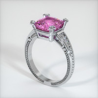 3.00 Ct. Purplish Pink Sapphire Ring, 10K White Gold 2